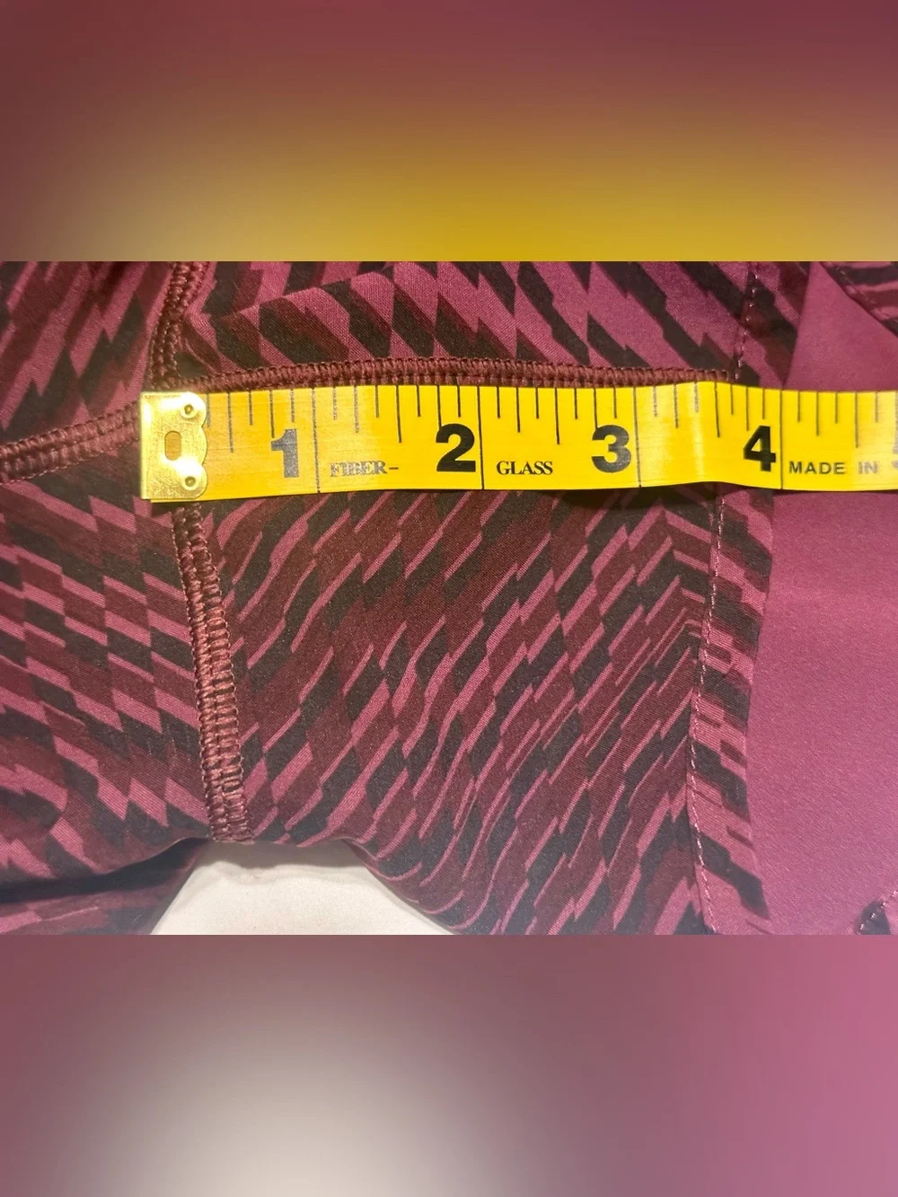 Retro Lululemon Tracker Short III 4” Shifted Horizon Red Grape Black Sz 6